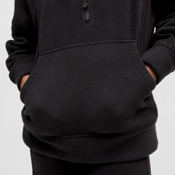 Lululemon Scuba Tumbled Fleece Funnel-Neck Half Zip | Black | M/L - Picture 4 of 8
